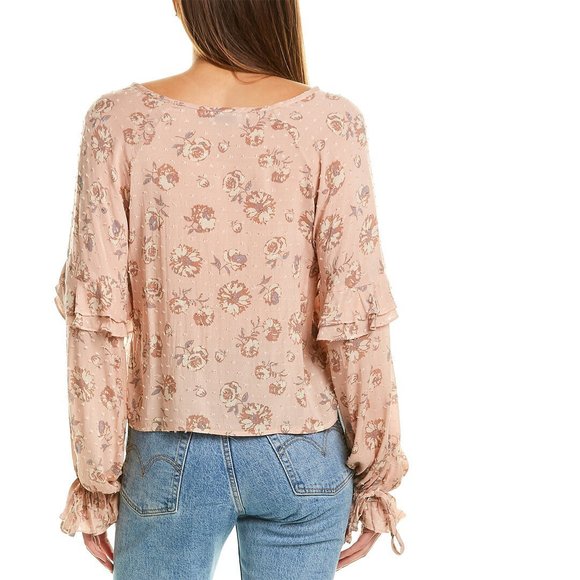 DESTINAIRE V-Neck Blouse - Picture 2 of 4